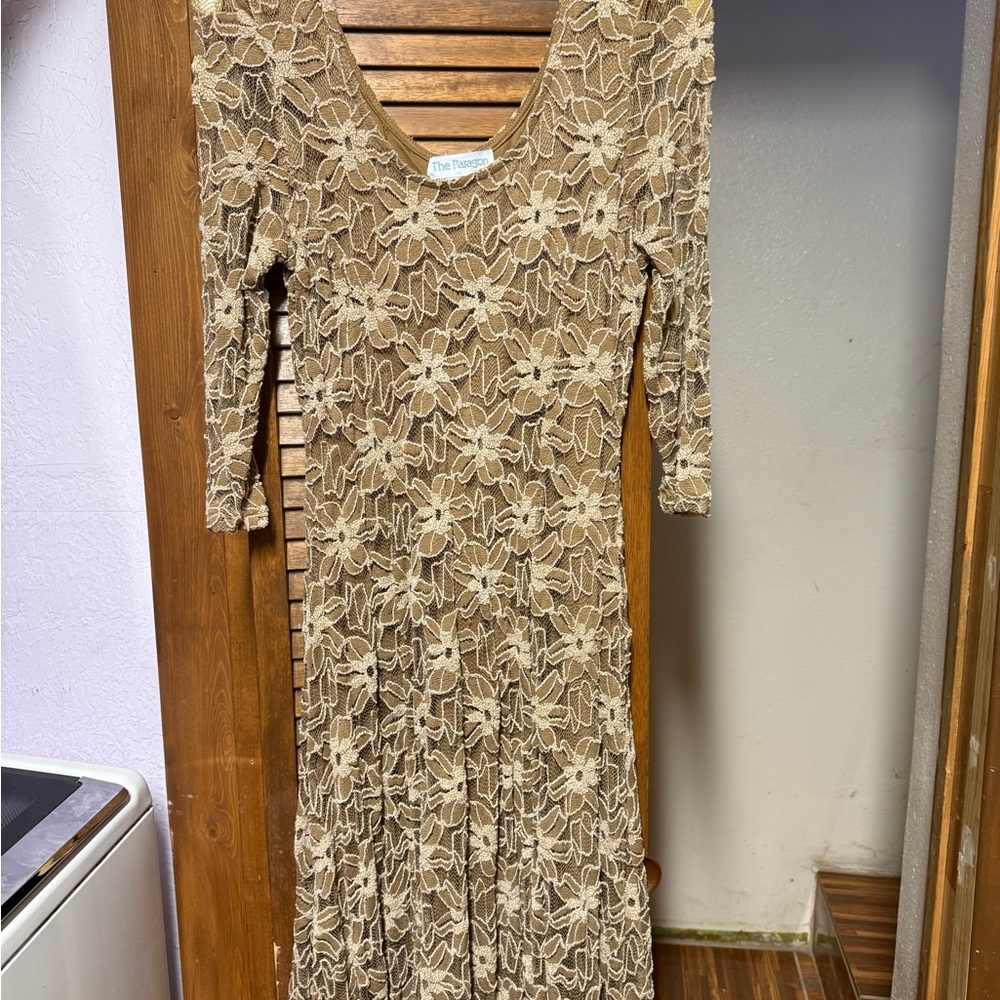 Beige Lace Dress